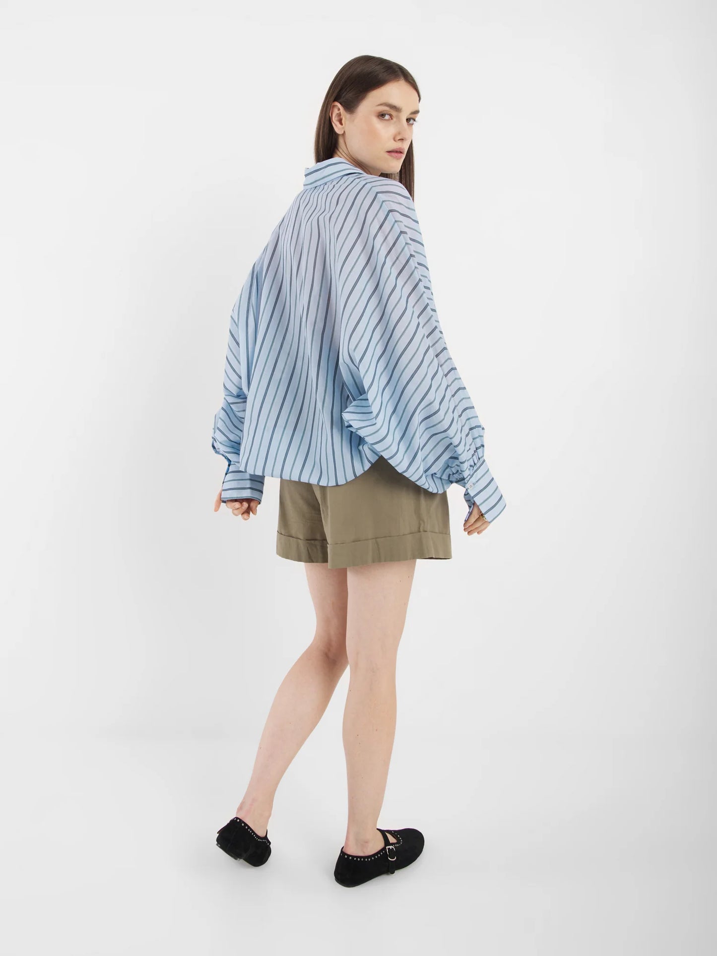 SOSUE Bluse ANTONIA VOILE blue stripes