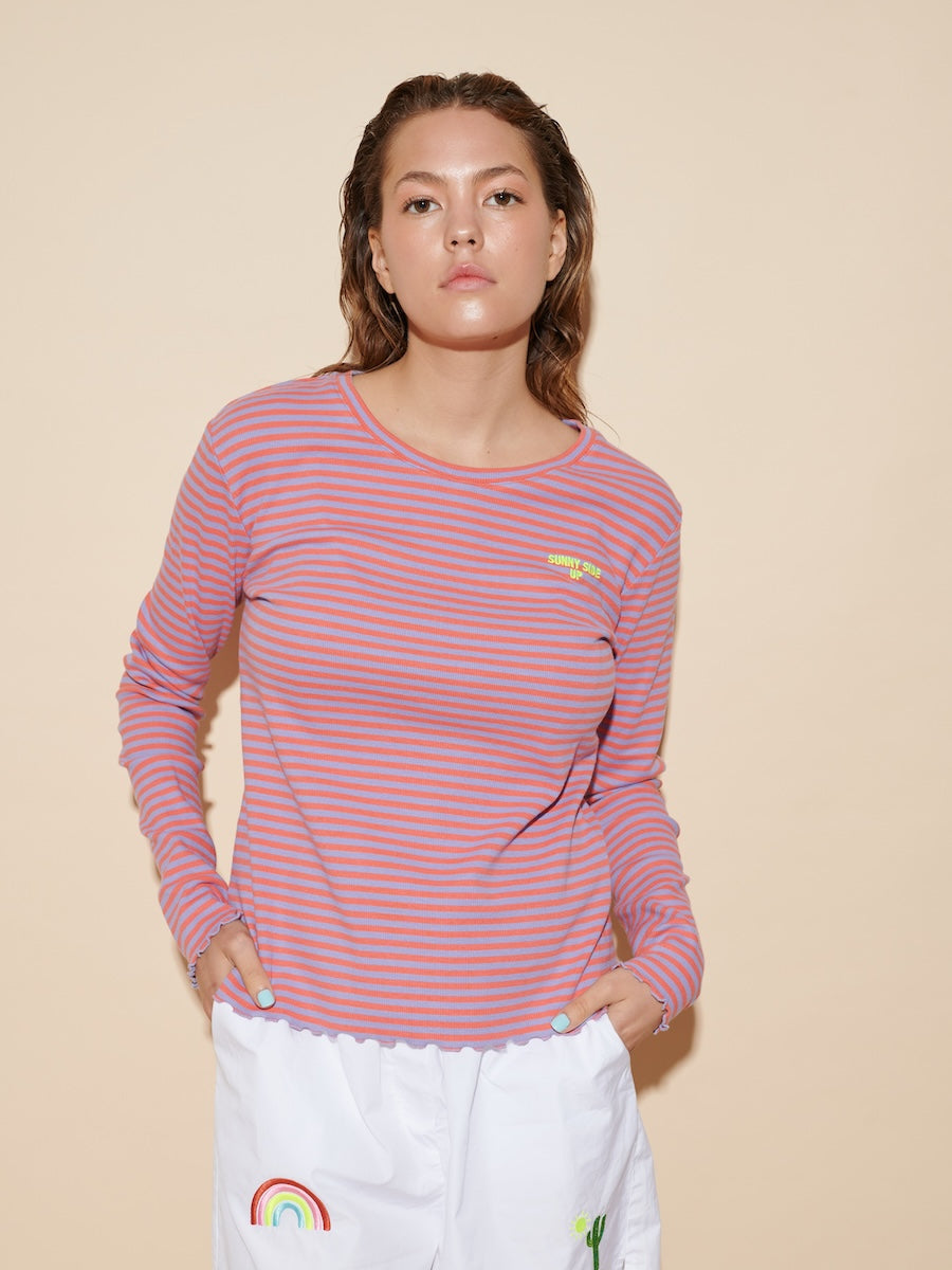 another brand Rib Longsleeve Sunny violet