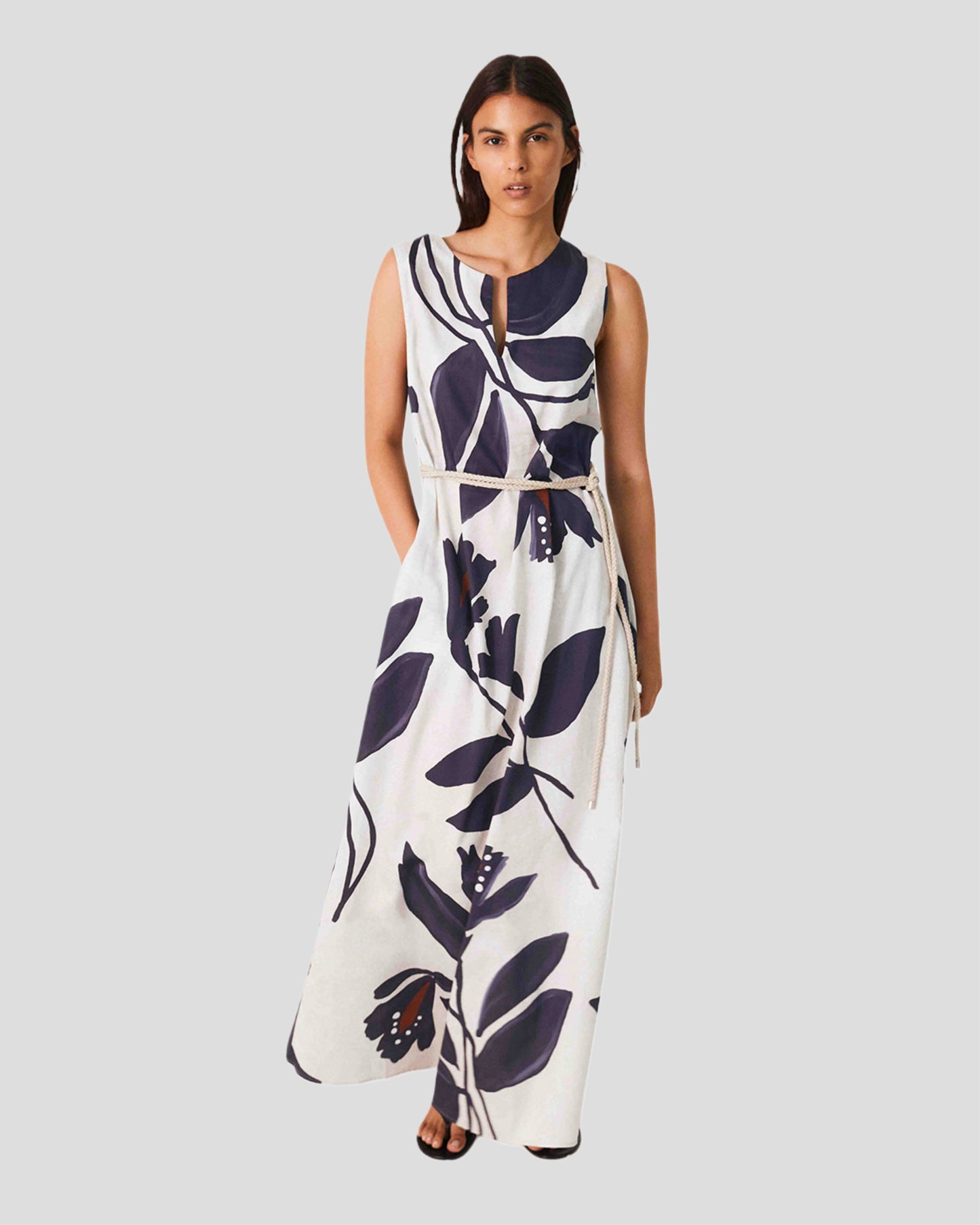 BIANCALANCIA Kleid IRIS Popeline navy blue