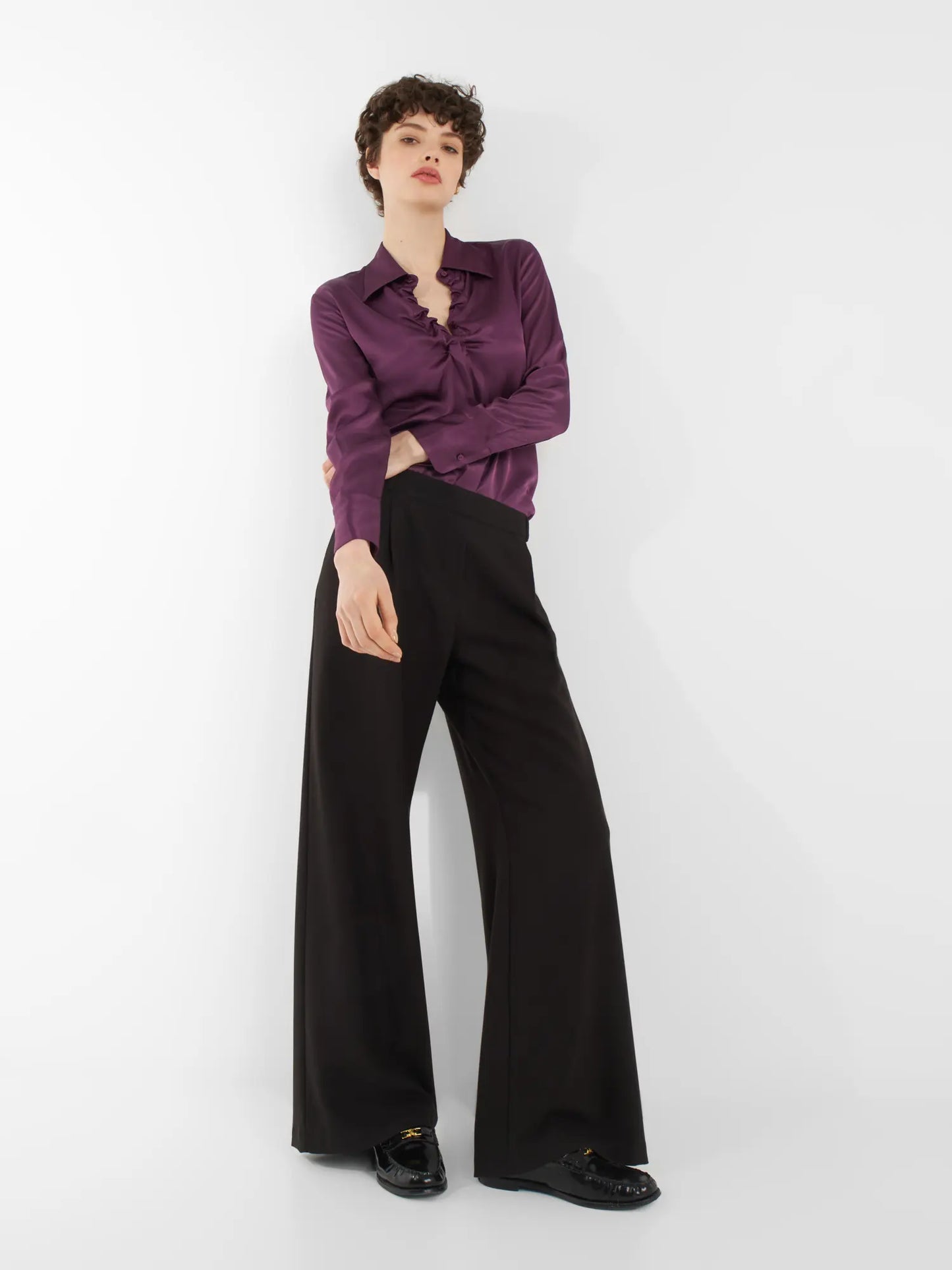 SoSUE Bluse Ella Shiny purple