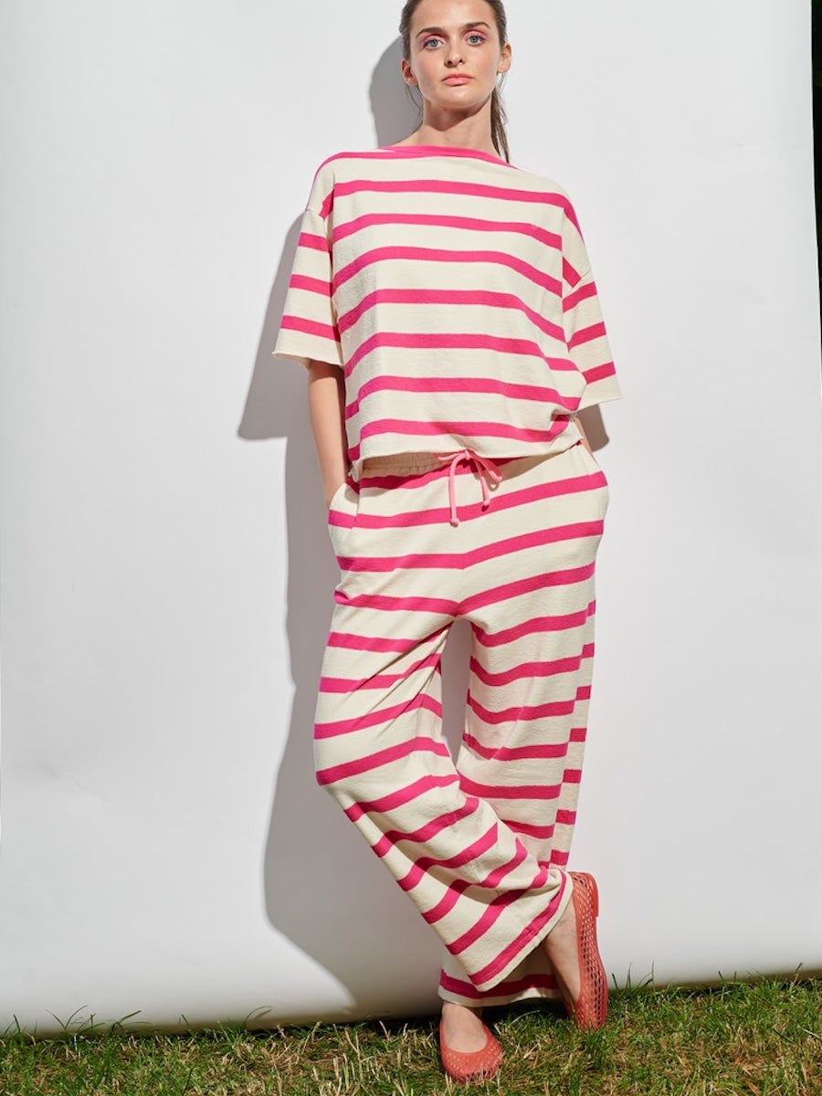 another brand Lounge Hose Streifen pink