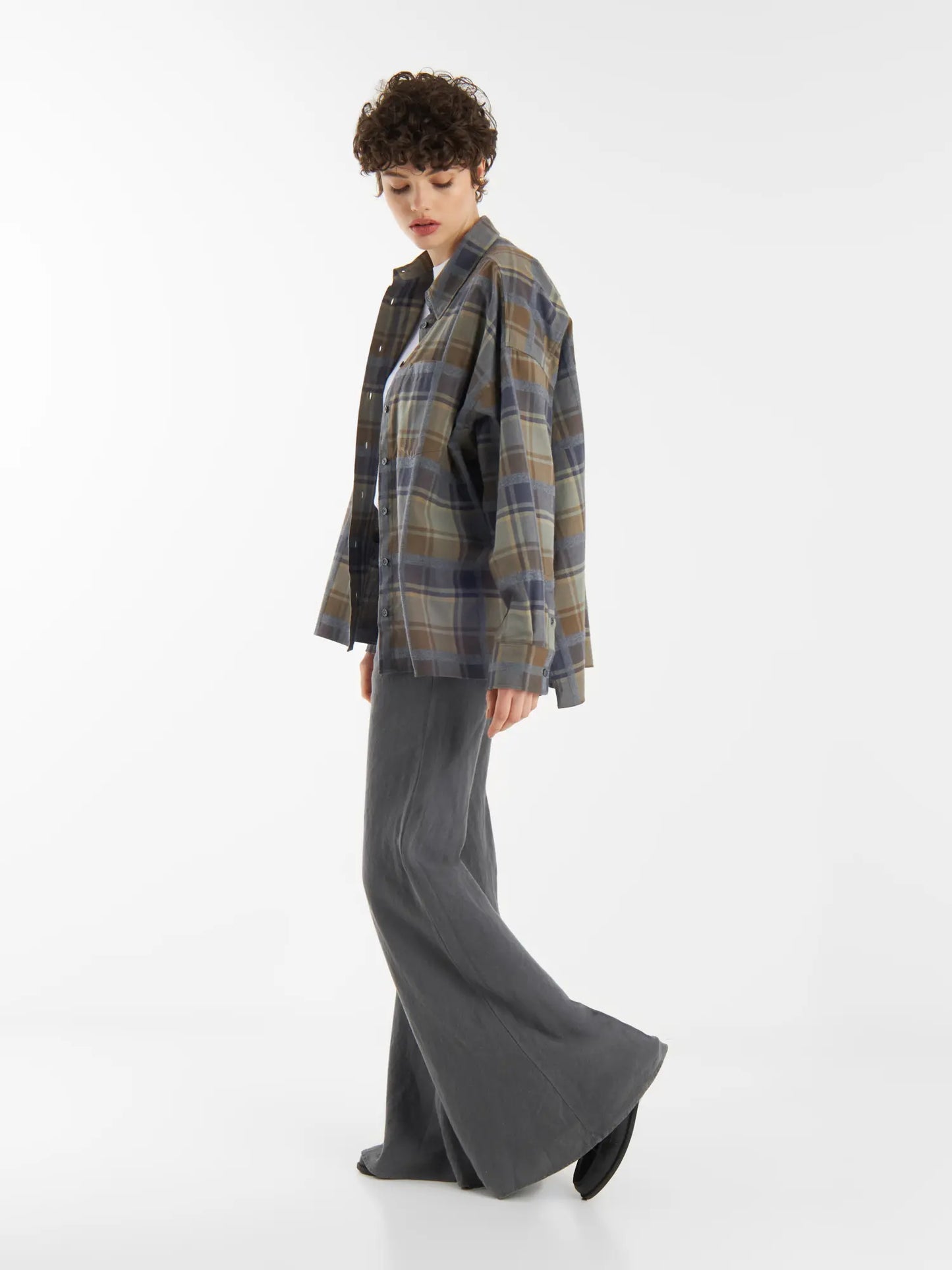 SoSUE Bluse Boxy olive Check