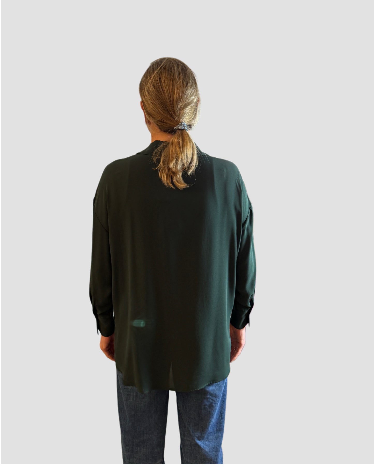 La Camicia Viskose Bluse grün