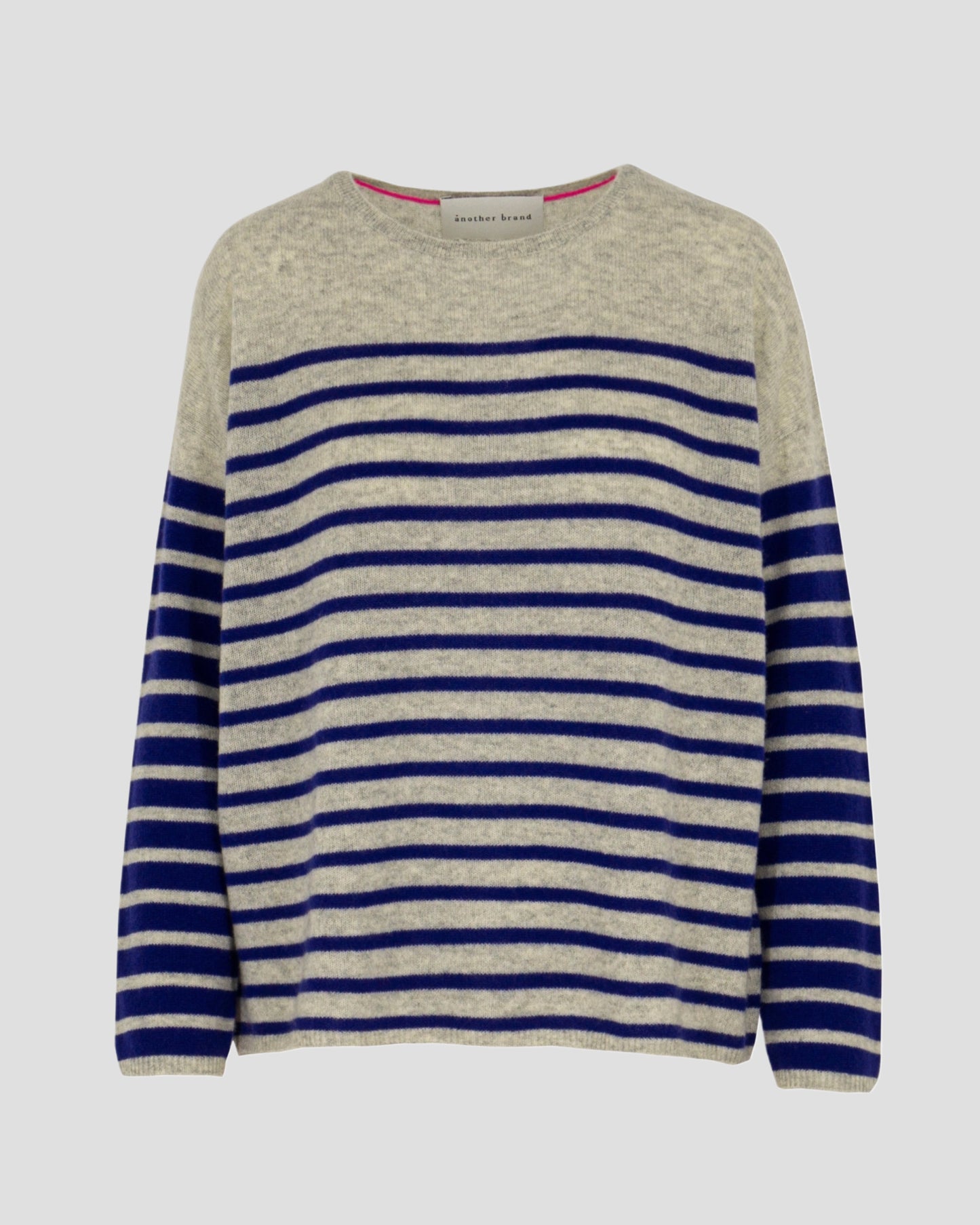 another brand Kaschmirpullover Streifen blau