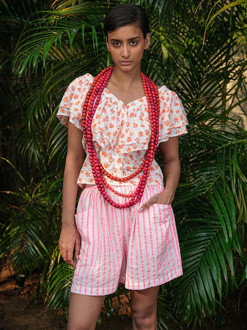 nimo with love Lilly Pilly Short Pink Stripes