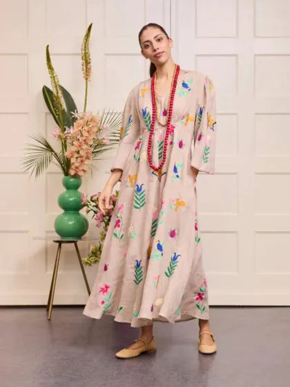 nimo with love Apple Dress Mexican Embroidery