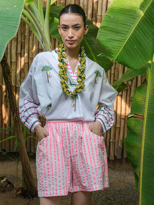 nimo with love Lilly Pilly Short Pink Stripes
