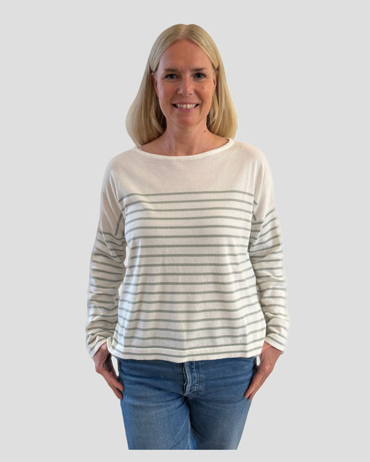 That‘s Alyki Sweater „ANNAKARINA“ ecru/salbei