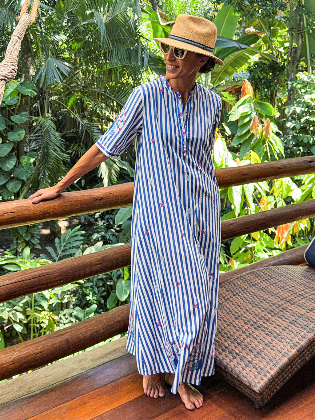 NIMO WITH LOVE Cassia Dress Stripe/Peacock