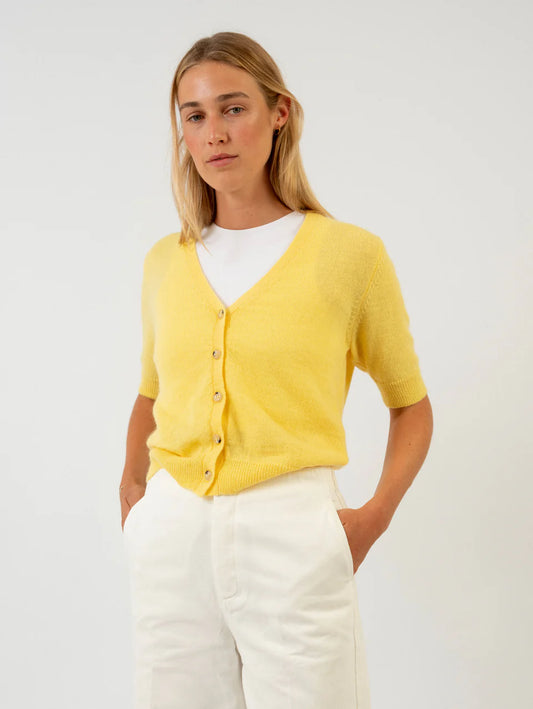 Anna v Berg FLORENTINE CARDIGAN in lemon sorbet