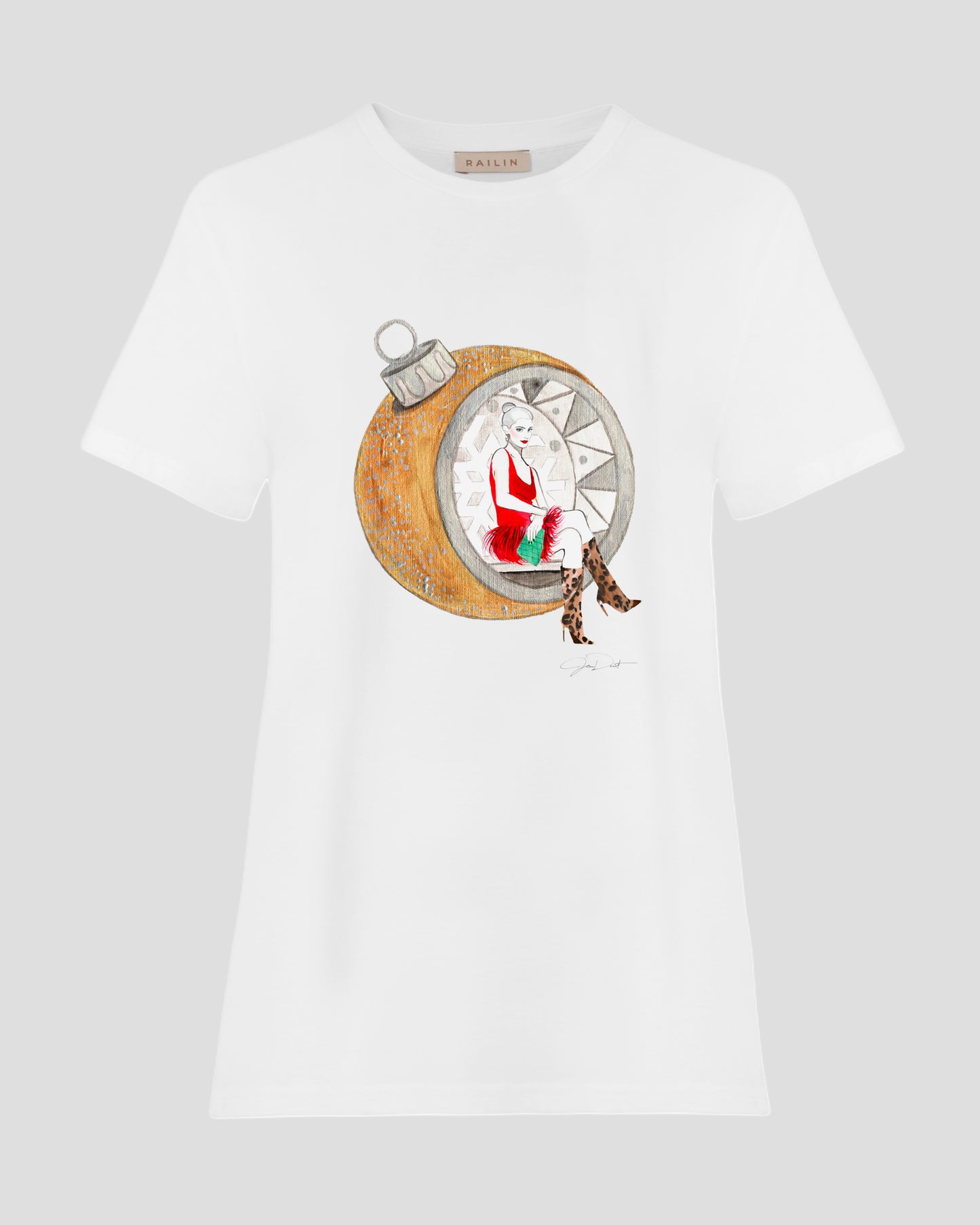 RAILIN T-Shirt Merry Red Jessica Durrant