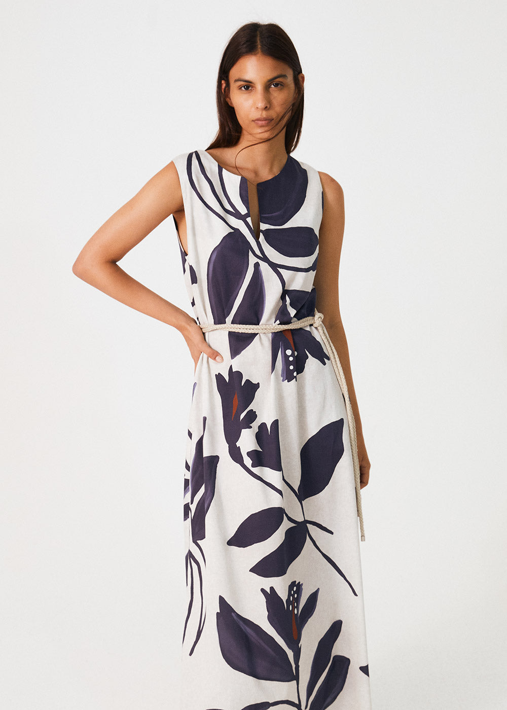 BIANCALANCIA Kleid IRIS Popeline navy blue
