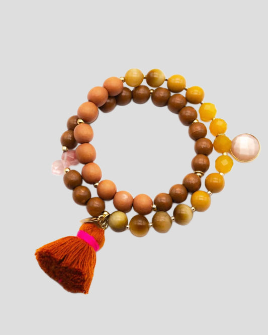 SCHMÜCKSTÜCK Mala Twin caramel