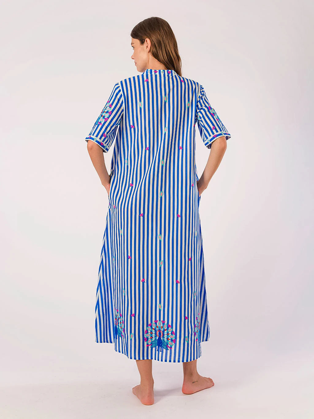 NIMO WITH LOVE Cassia Dress Stripe/Peacock