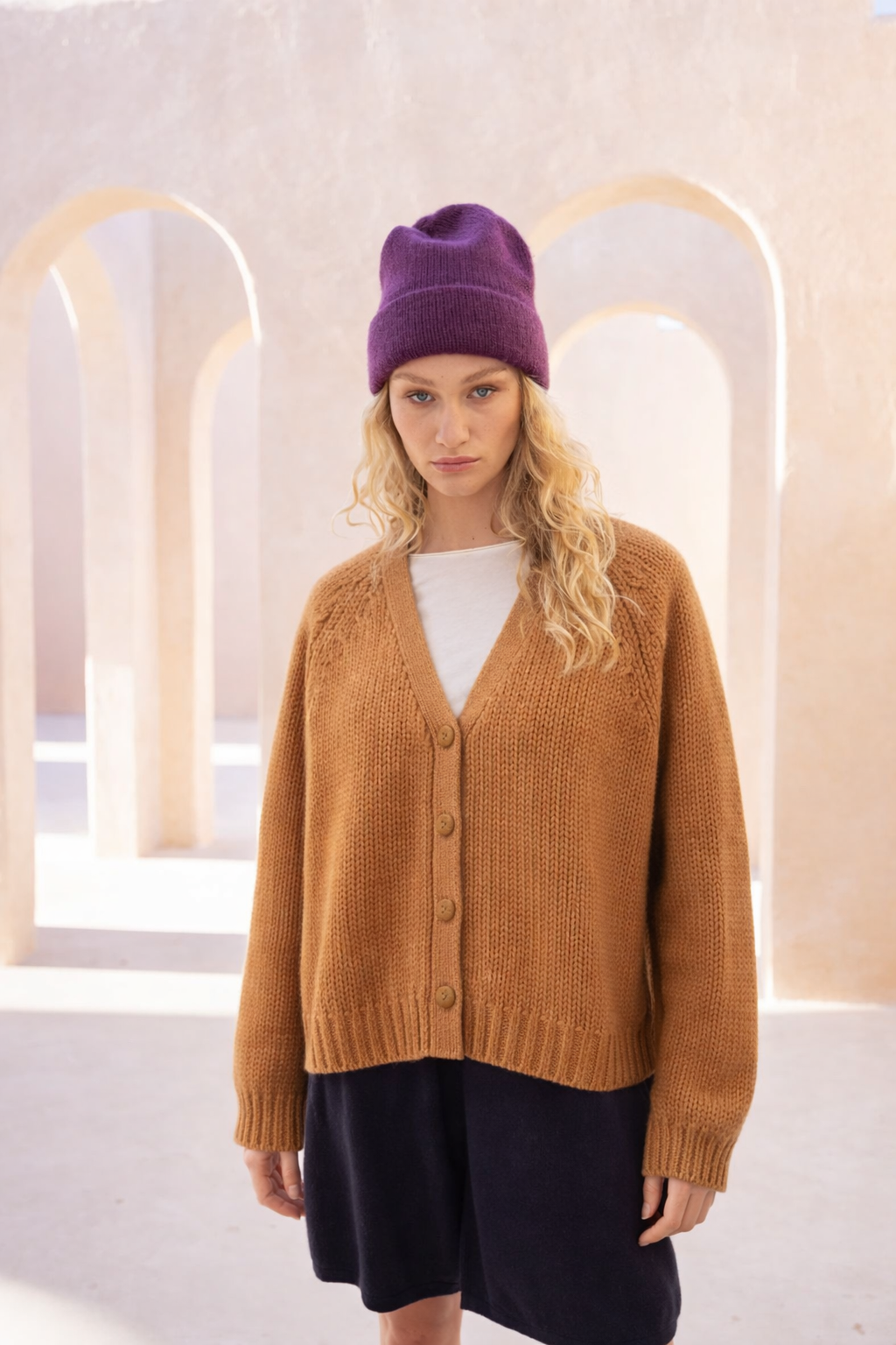 warm me Cardigan Luna mocca