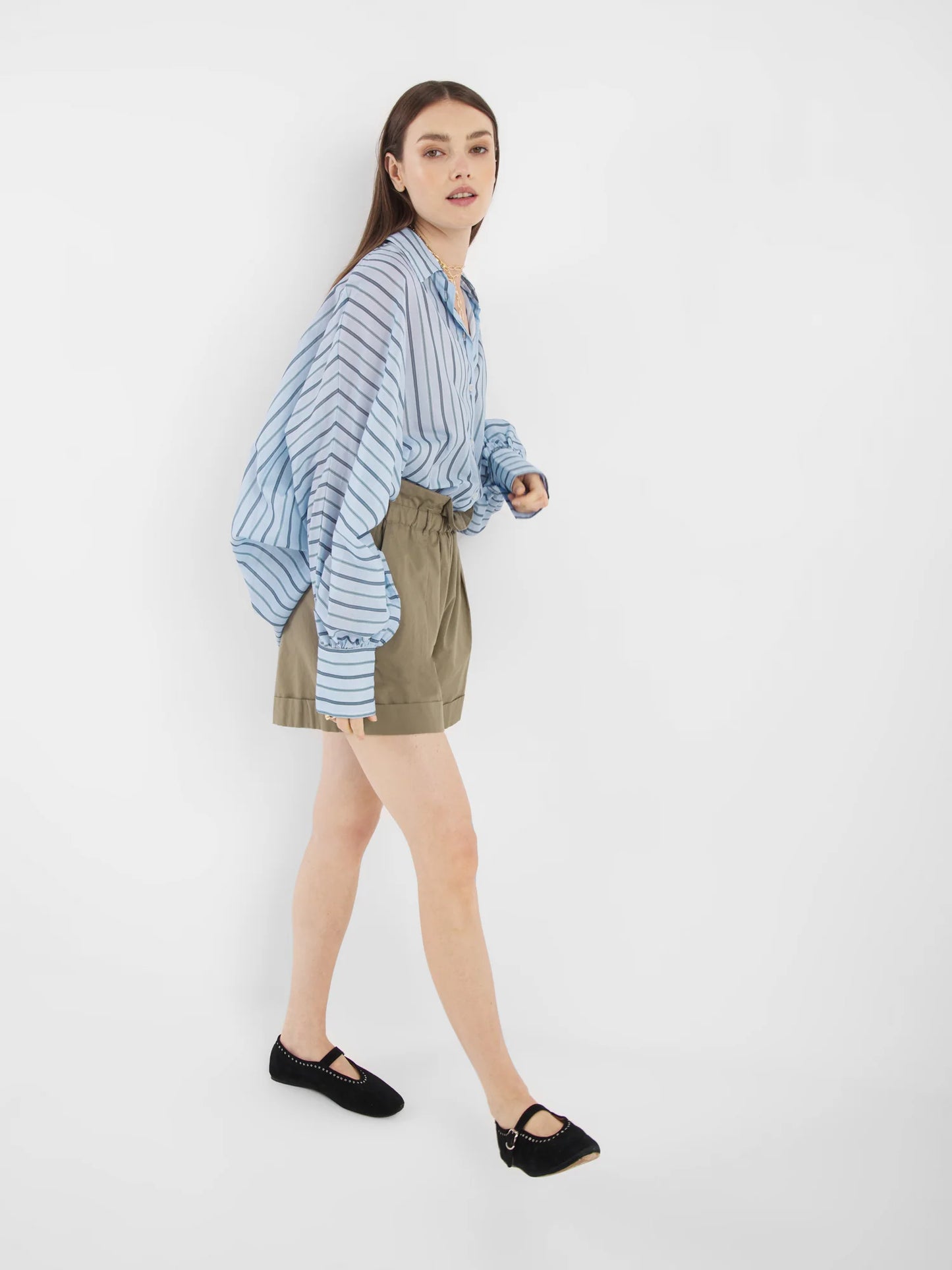 SOSUE Bluse ANTONIA VOILE blue stripes