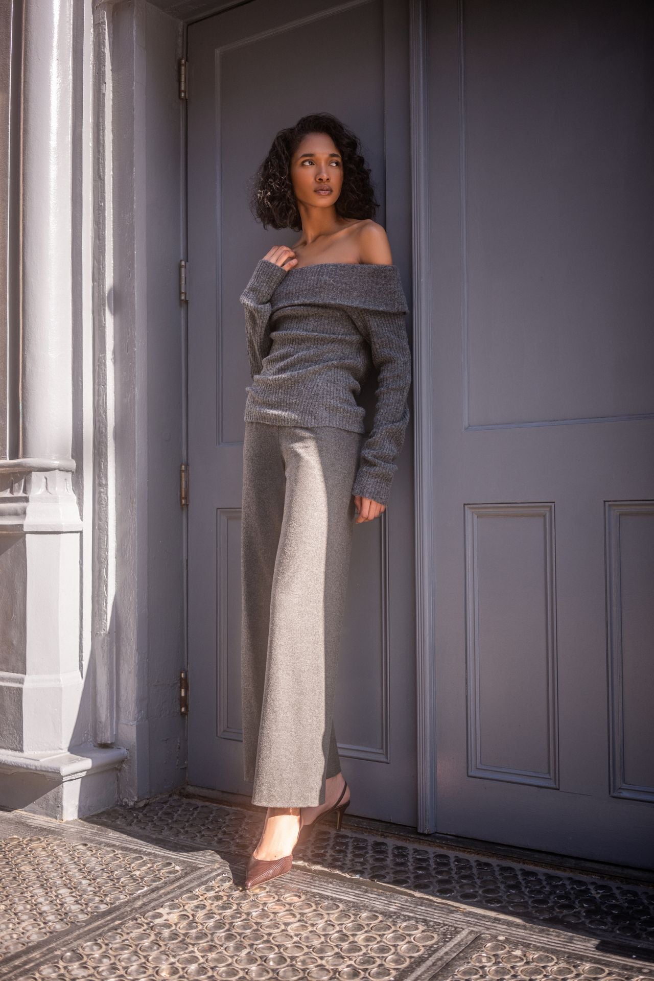 SEDUCTIVE Hose KIMBERLY Wool Flanell grau