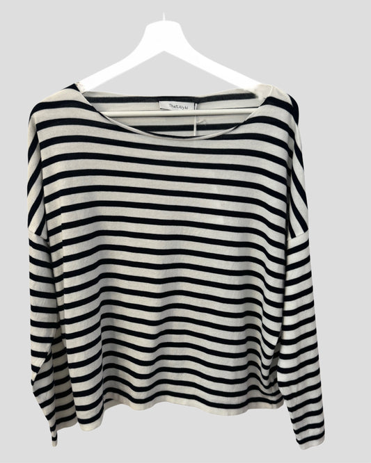 That‘s Alyki Sweater „SOPHIE“ ecru/navy