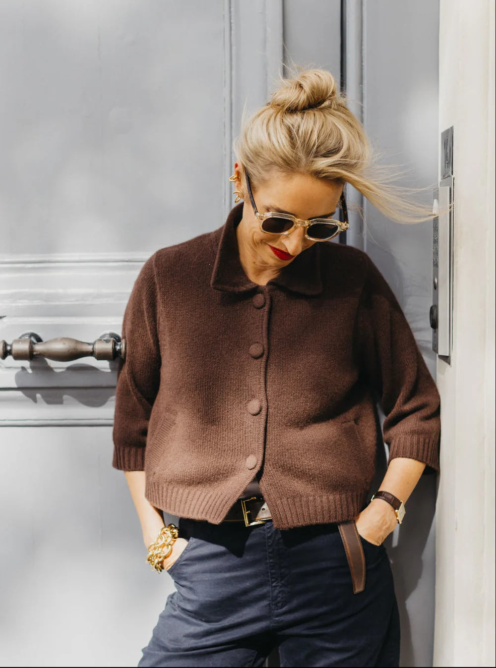 ANNA V BERG LAURA Jacket truffle brown