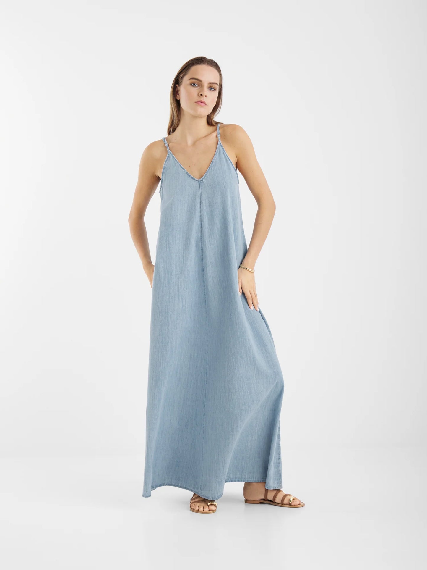 SOSUE Dress Denim Tank