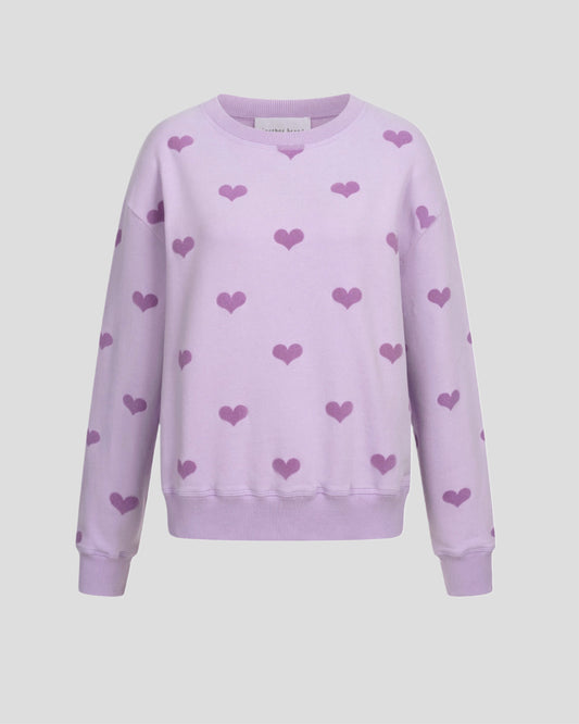 another brand Sweatshirt Flockenherz violett