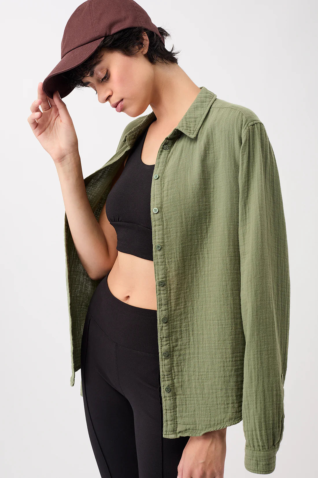 MANDALA Bluse Tulum olive