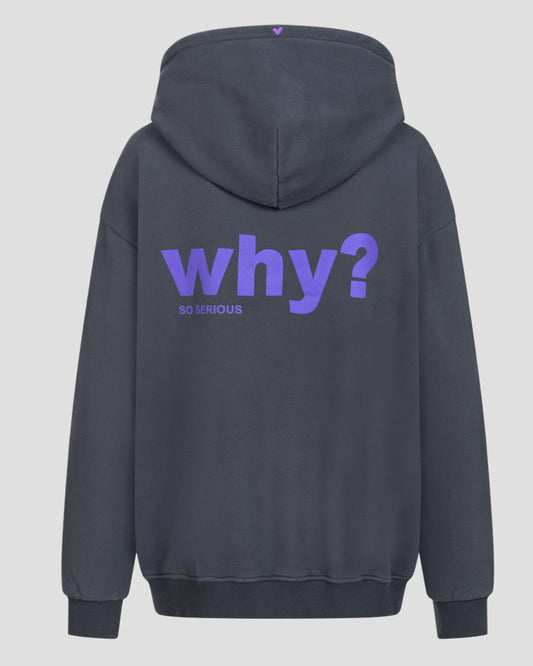another brand Hoodie Why grauschwarz