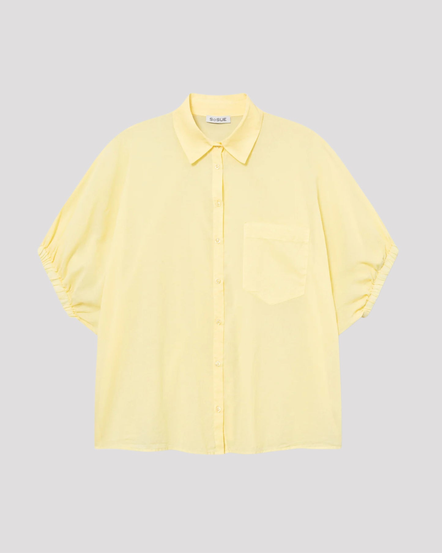 SOSUE Bluse Cowboy Collar Voile yellow